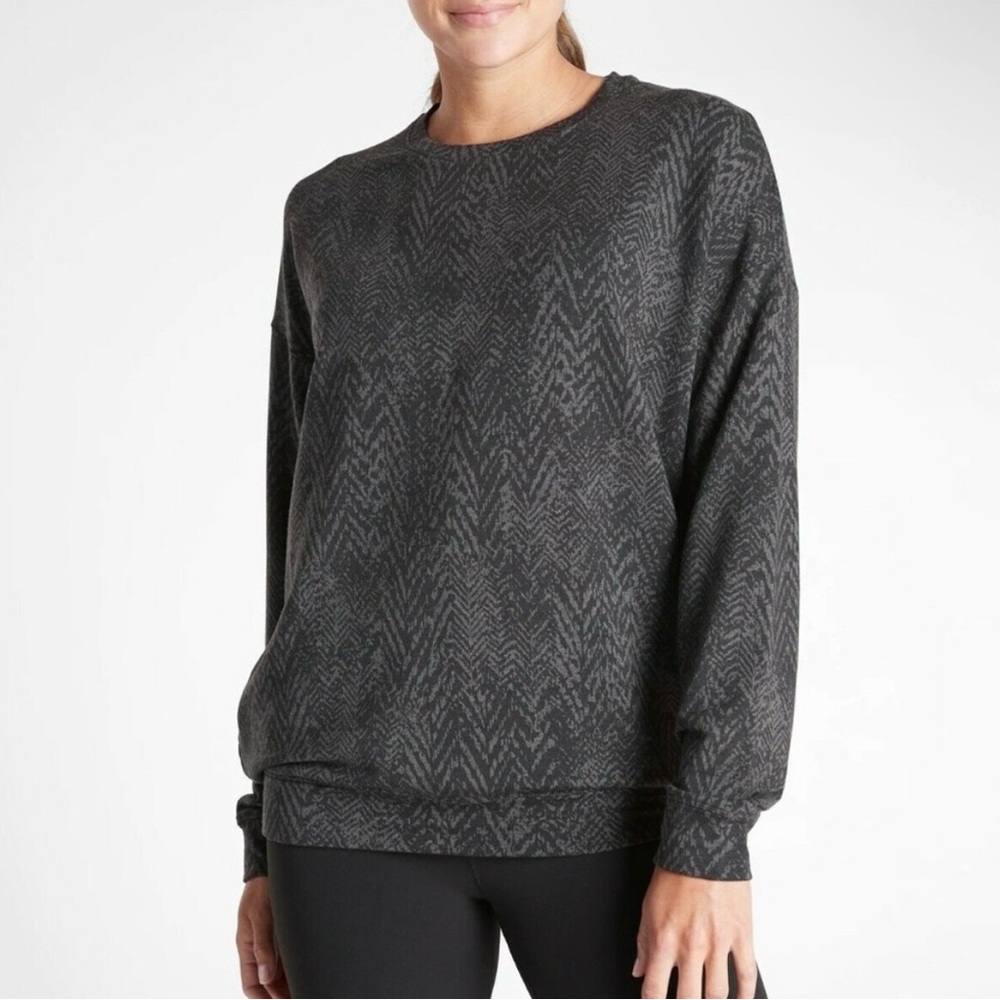 Athleta Gray Studio to Street Splatter Print Sweatshirt